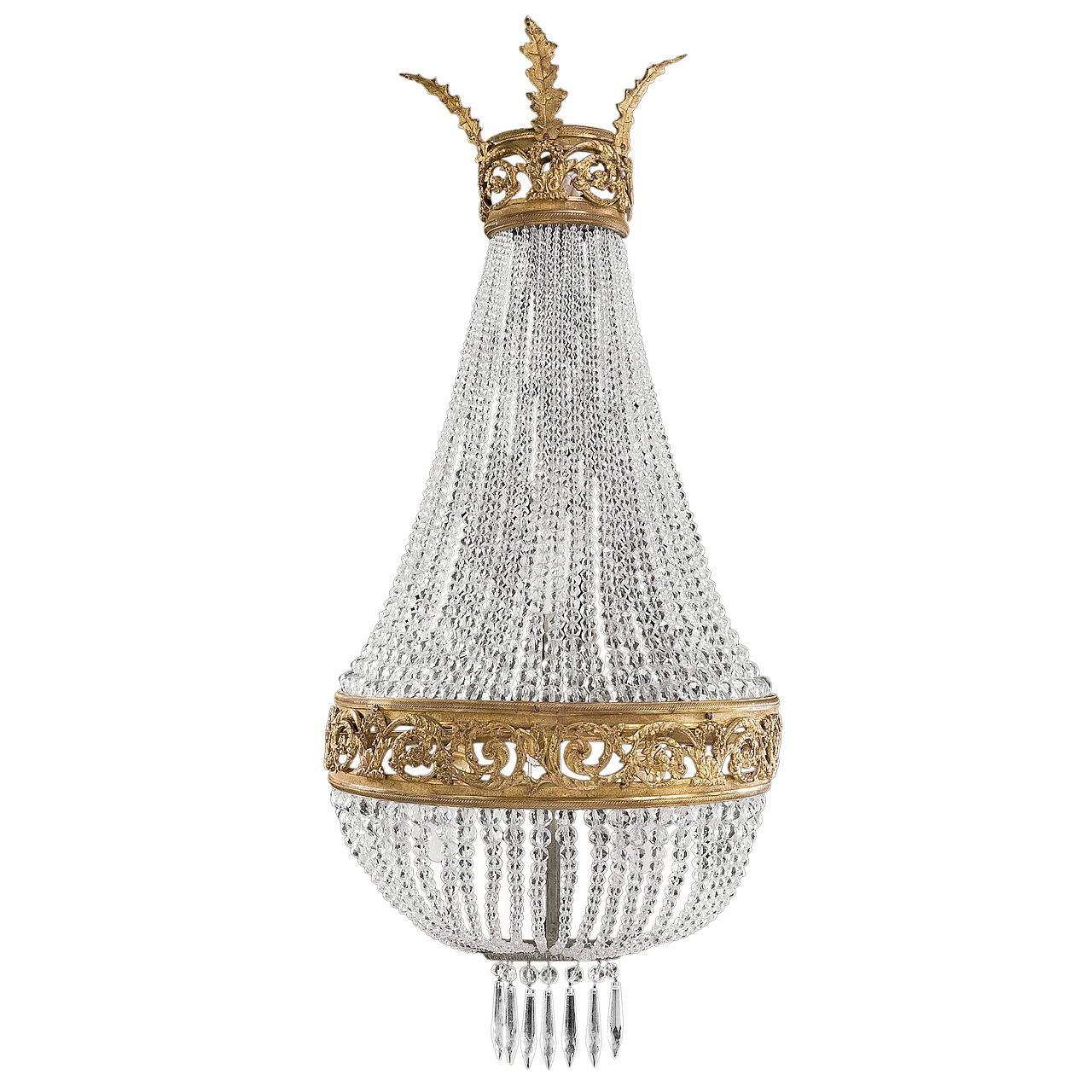Late 19th Century Crystal Chandelier Wall Light
