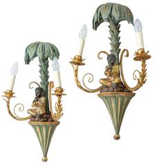 Pair of 20th Century Terracotta Wall Lights