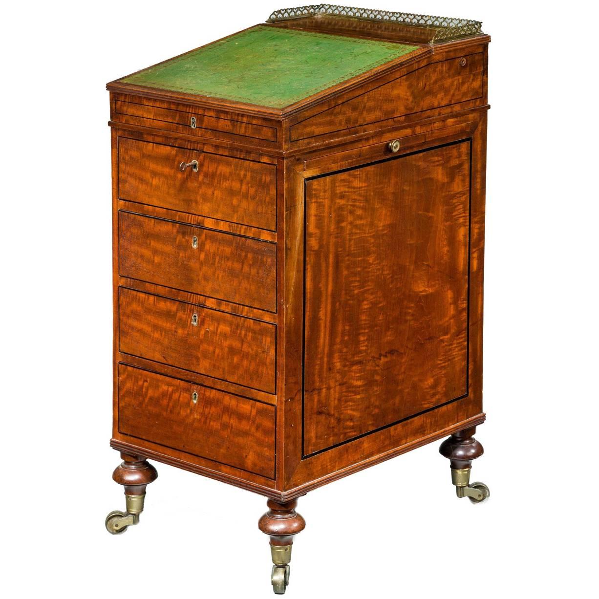 Regency Period Mahogany Davenport Desk For Sale