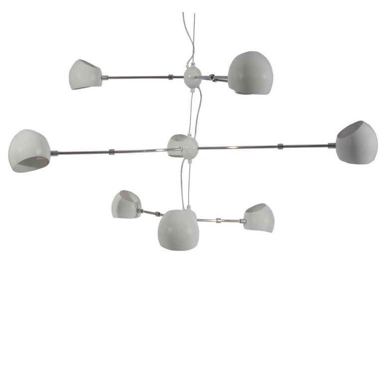 David Weeks Tri Boi Three-Arm Light Fixture For Sale