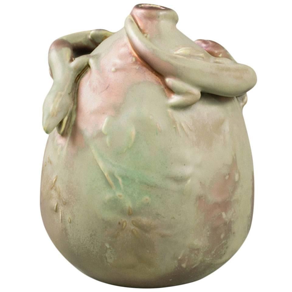 Bussière French Art Nouveau Ceramic Vase