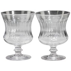 Pair of George III Period Glass Goblet Vases