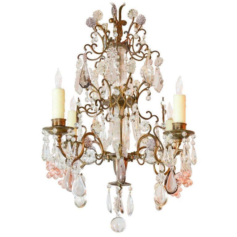 Antique French Bronze And Crystal Chandelier For At 1stdibs Antique French Bronze And Crystal Chandelier For