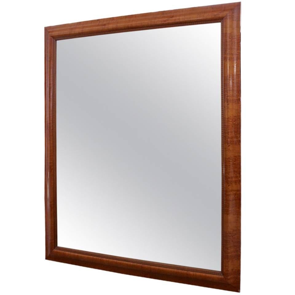 Exceptionally Large Chestnut Veneer Mirror