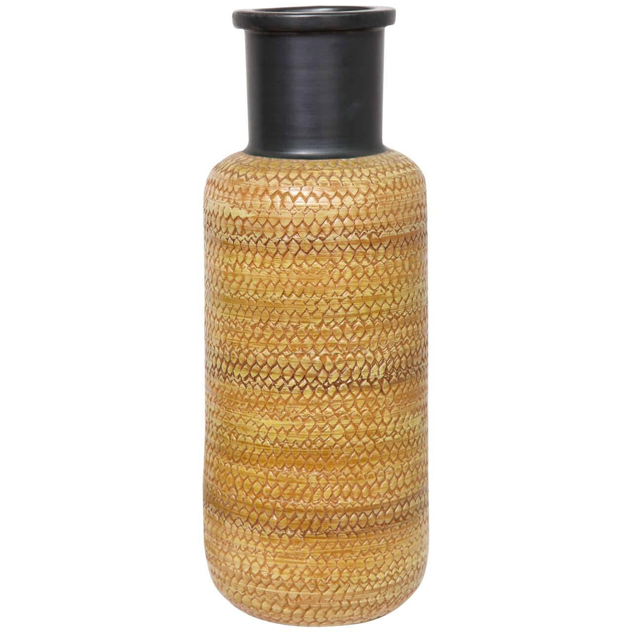 Large Bitossi Snakeskin Vase 