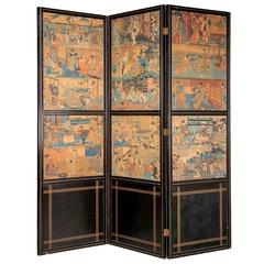 19th Century Oriental Three-Fold Screen 10