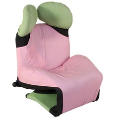 Wink Adjustable Armchair Metal Foam Vintage, Italy, 1980s-1990s