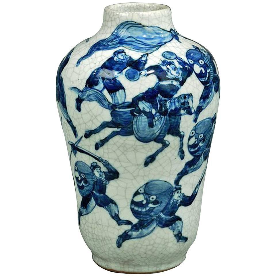 19th Century Blue and White Vase