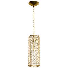 1960s German Faceted Crystal Pendant Chandelier 5