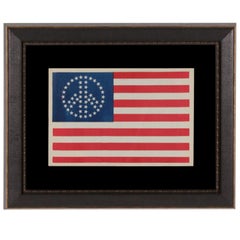 hippie era 52 star vintage american flag jacket patch with peace