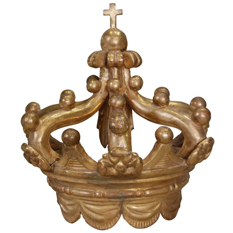 19th Century Italian Carved Crown
