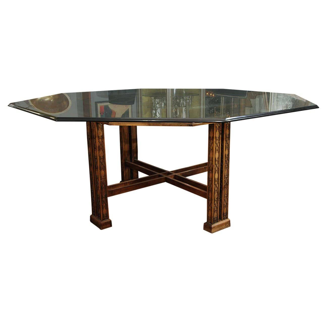 Maguire Chinoiserie Octagonal Table For Sale