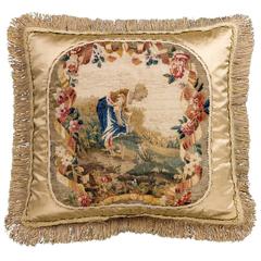 Cushion: Mid 18th Century, Silk and Wool. The Lady Gardener 9