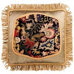 Cushion: 18th Century, Wool. A Mythical Beast.