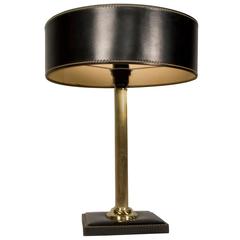 Jacques Adnet Leather-Clad Table Lamp 10