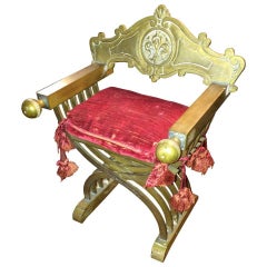 Grand Tour Miniature Bronze Savonarola Chair