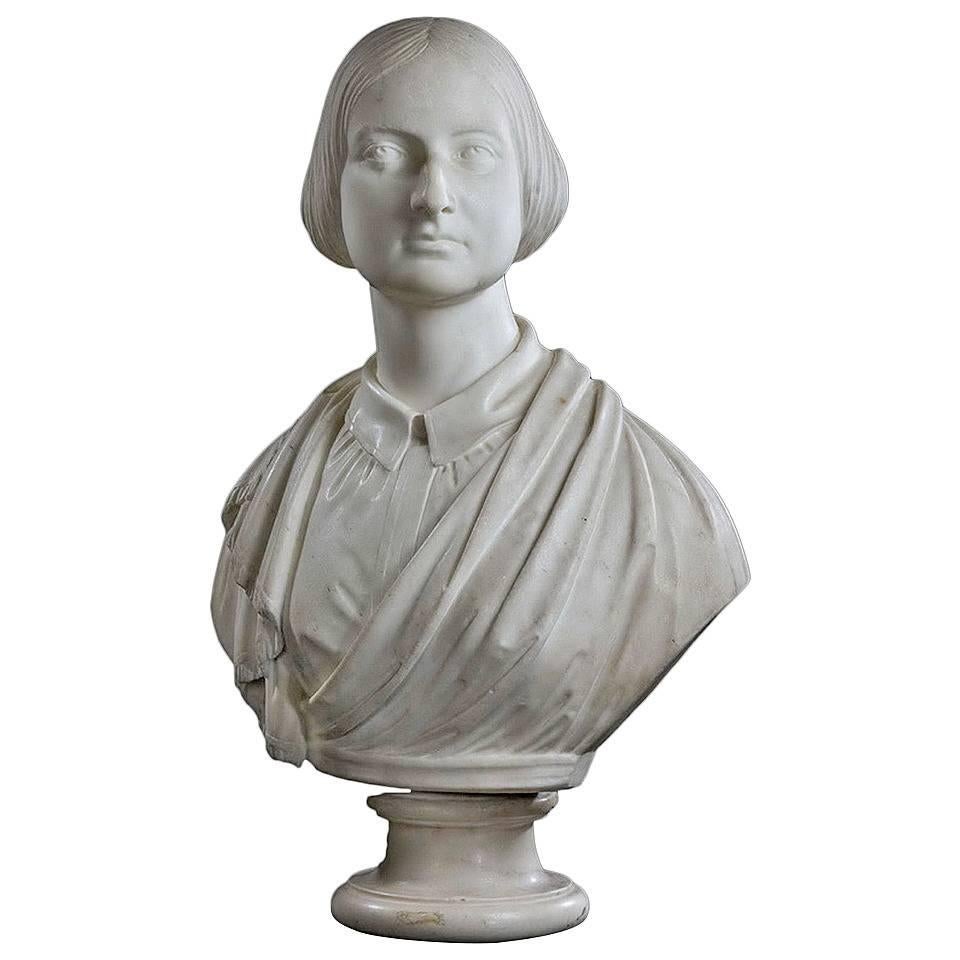 Mid-19th Century Bust of a Young Female For Sale