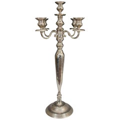 Single Early 20th Century, Silver Plate Monumental Candelabra
