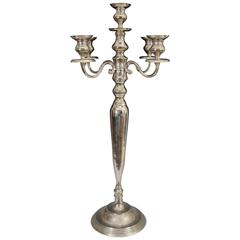 Single Early 20th Century, Silver Plate Monumental Candelabra 3