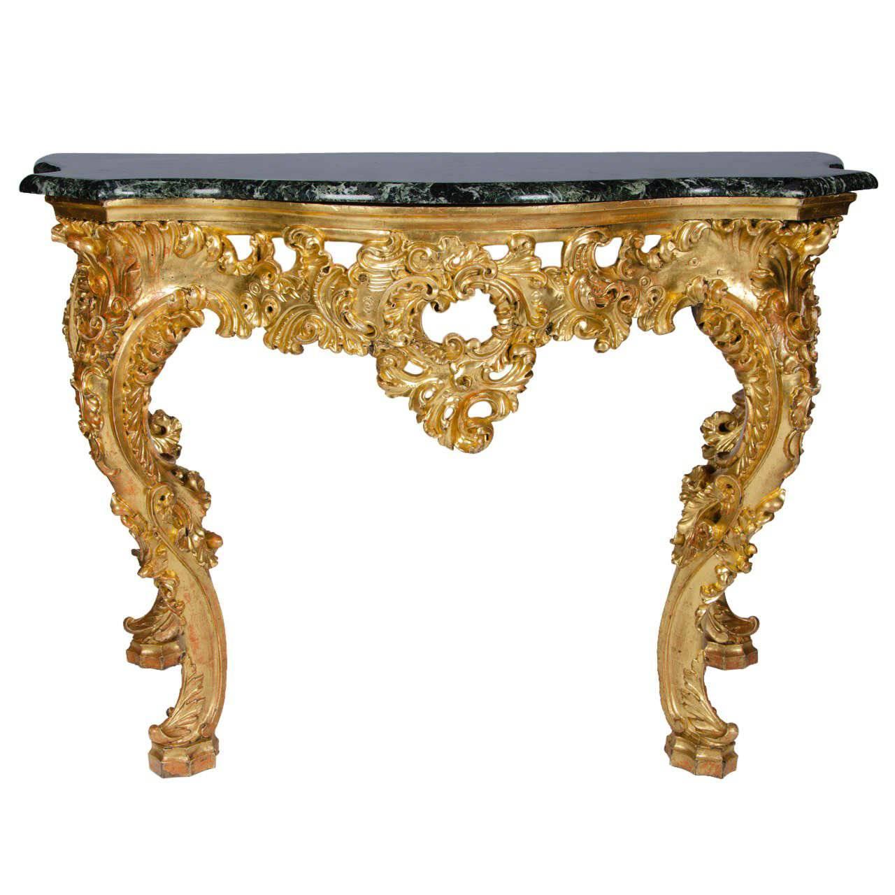 19th Century Rococo Revival Console Table For Sale