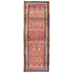 Antique Persian Serab Runner with Boteh and Paisley Design  3'9 x 10'