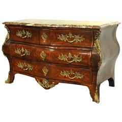 18th Century French Regence Bombe Rosewood Commode with Marble Top 11