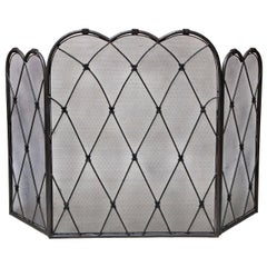 Trefoil Folding Fire Screen - 40" to 60" Wide