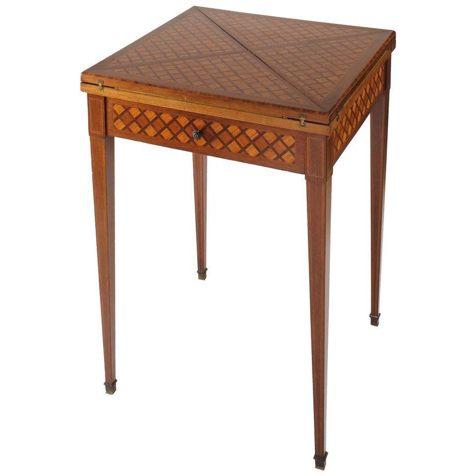 19th Century Paris Game Table with Envelop Top For Sale