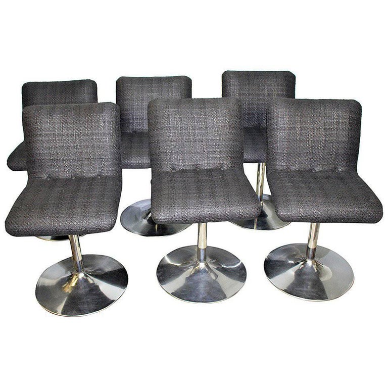 Six Italian Swivel Bar Stools in Style of Casteli For Sale at 1stdibs