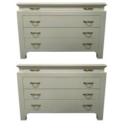 Pair of Raffia Covered Chests by Harrison-Van Horn 11