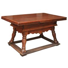 American or Continental Carved Mahogany Tavern Table