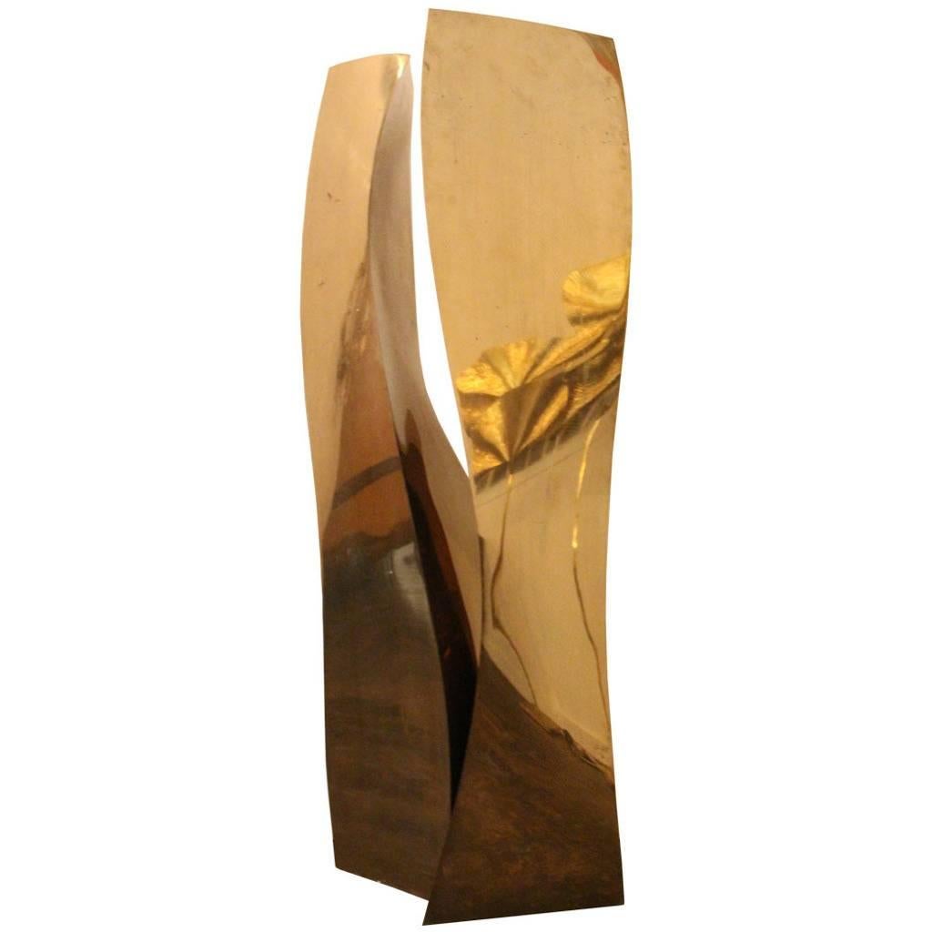 Tall Monumental Bronze Sculpture Entitled, "Mountain Tango" by Ali Baudoin For Sale