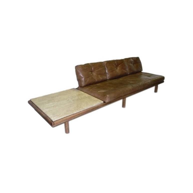 Vintage Leather Sofa by Franz Köttgen for Kill International For Sale