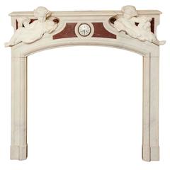 Magnificent Louis XVI Style 19th Century French Marble Fireplace Mantel Surround