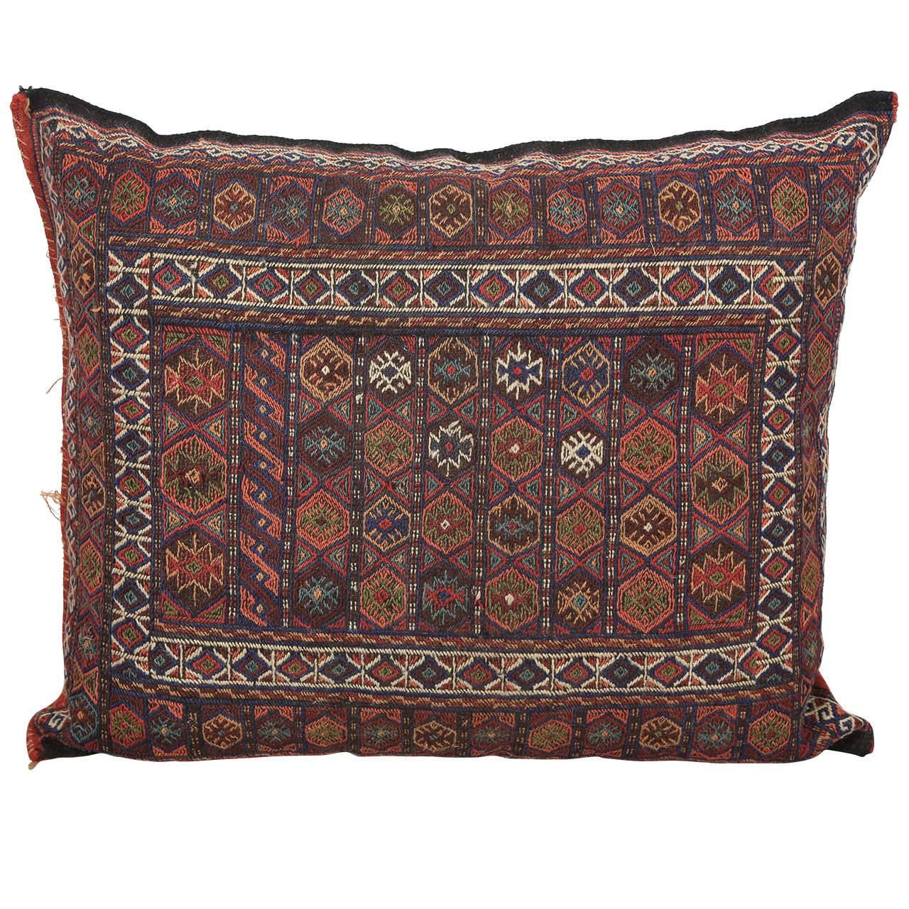 Turkish Tribal Kilim Floor Pillow