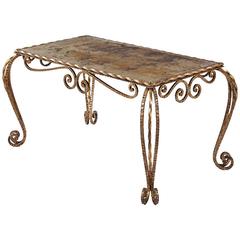 French Louis XV Style Mirrored Top 1940s Coffee Table 12