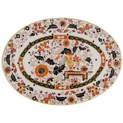  Mason's Ironstone Drainer Plate, Hand-Painted Old Japan Pattern, circa 1870