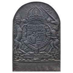 Royal Crest Iron Fireback, circa 1800