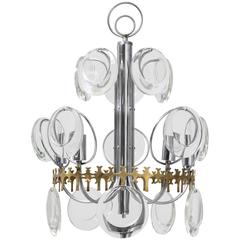 Vistosi Clear Crystal Disc Chandelier 8