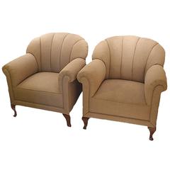 Pair of French 1940s Club Chairs 6
