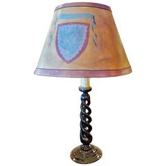 English 19th Century Barley Twist Lamp 2