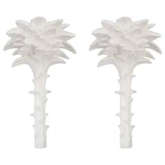 Pair of Fabulous Serge Roche Style Plaster Sconces