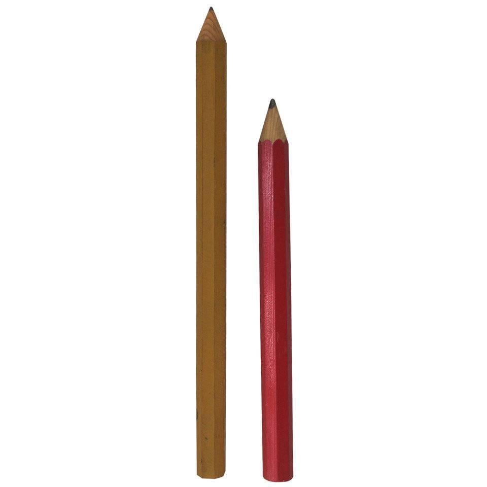 Pair of Large Folk Art Pencils