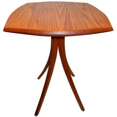 Vintage David N. Ebner Red Oak Side Table