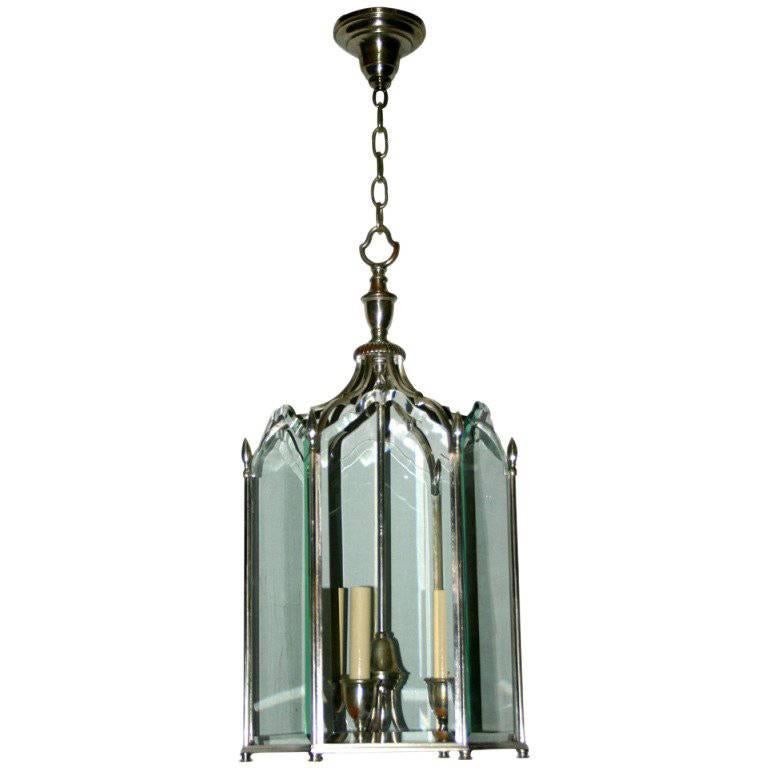 Neoclassic Style Silver Plated Lantern For Sale