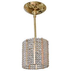 Vintage Cylindrical Resin and Brass Sparkling Pendant