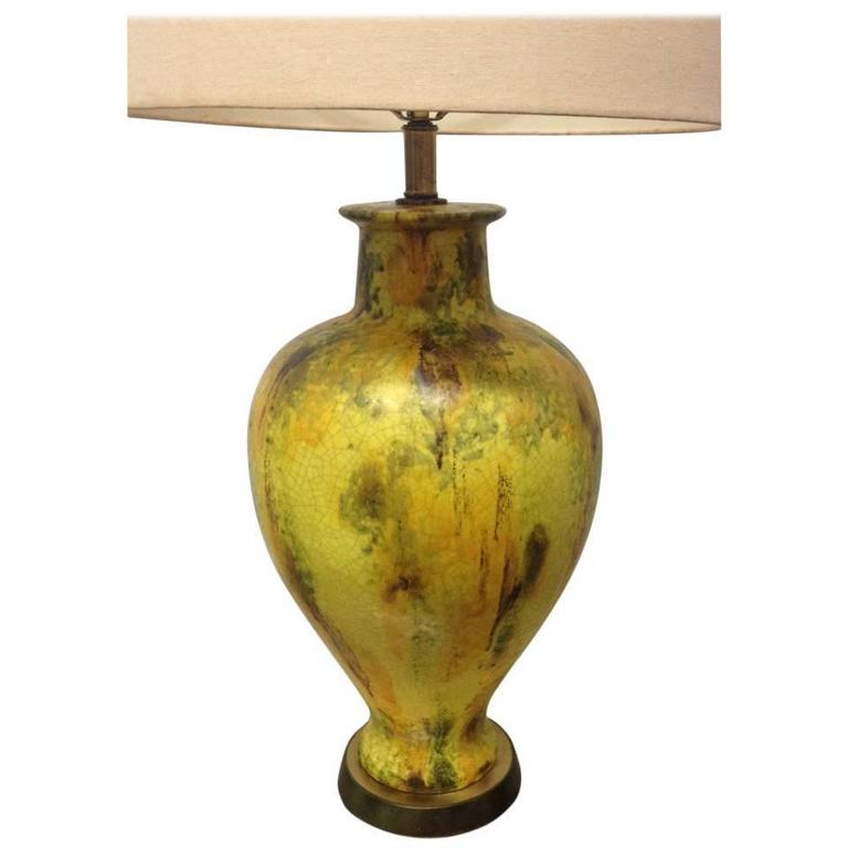 Large Pottery Lamp For Sale at 1stdibs