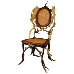 Black Forest Antler Parlor Chair, circa 1900 2