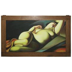 Oil on Canvas, Portrait of a Nude Woman