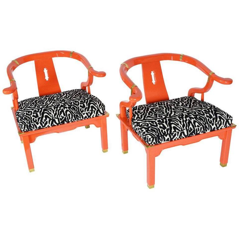 pair of asian ming chairs james mont style by century furniture at